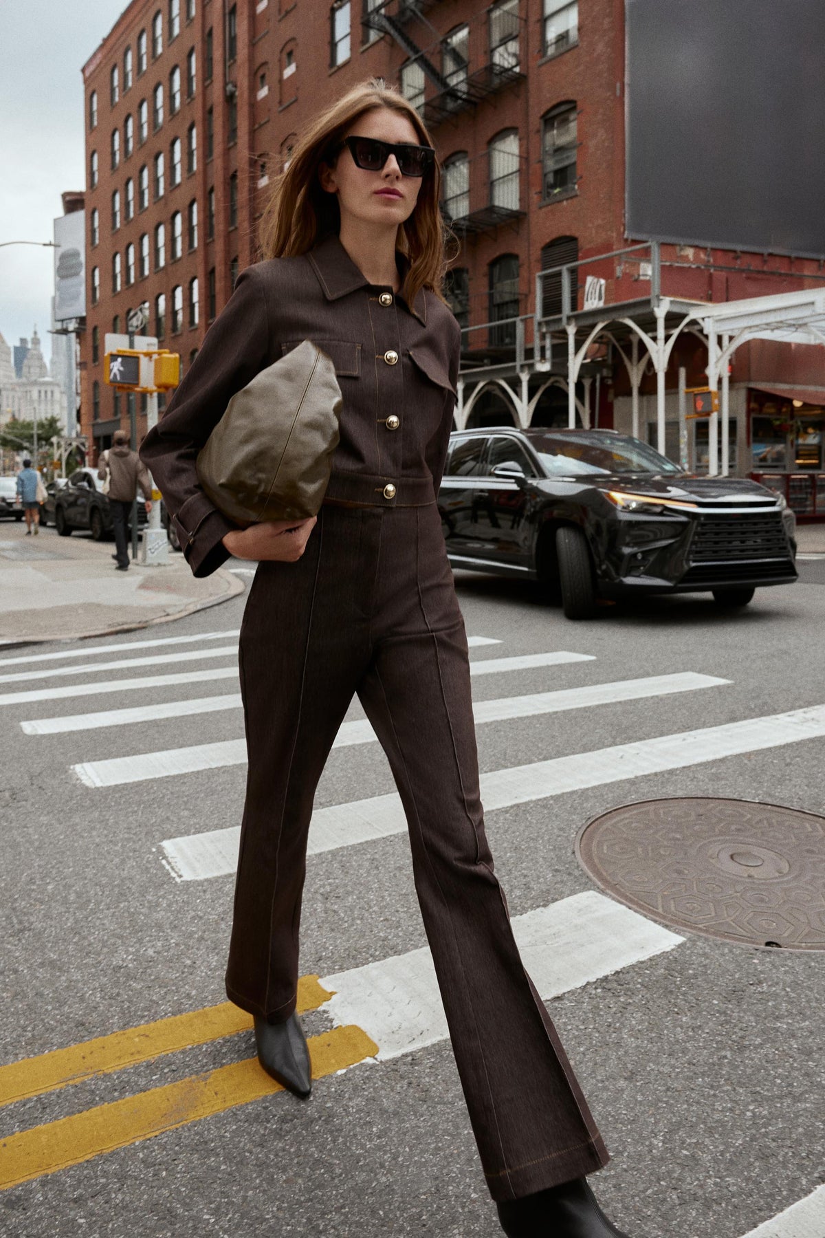 Schlaghosen mit Kontrast