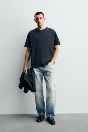 RELAXED FIT T-SHIRT WITH BINDING - Image 1