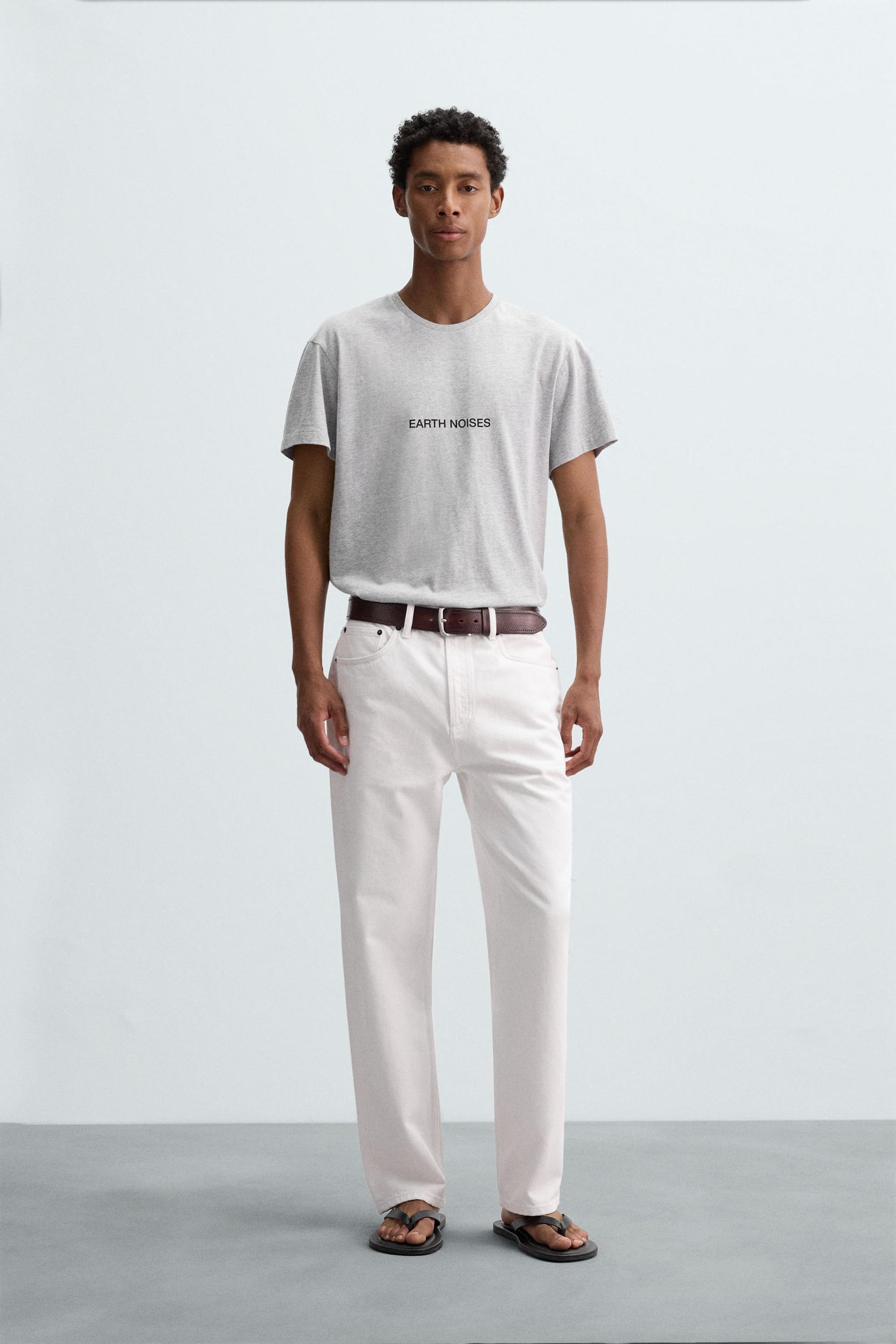 SLIM FIT SLOGAN T-SHIRT - Image 1