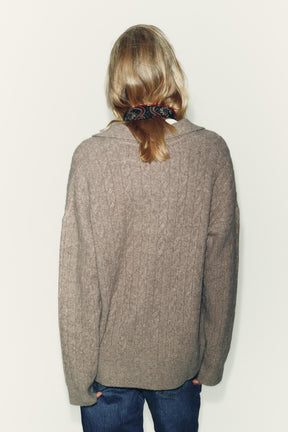 Zopfstrickpullover