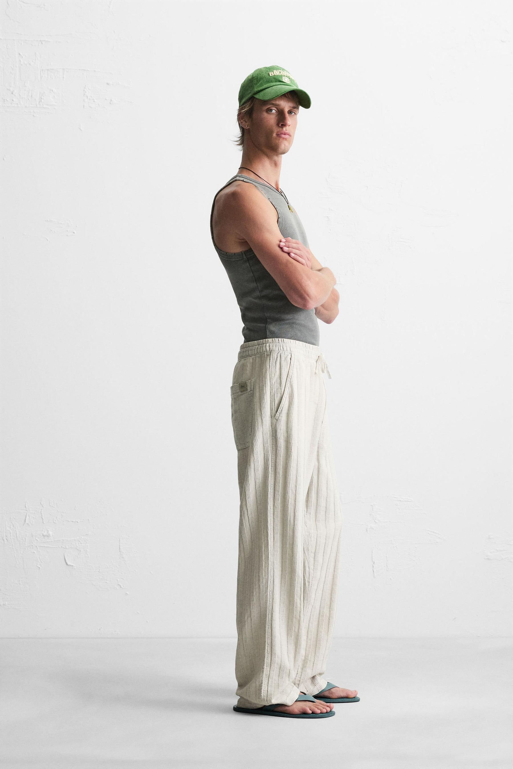 RELAXED FIT JACQUARD TROUSERS - Image 4