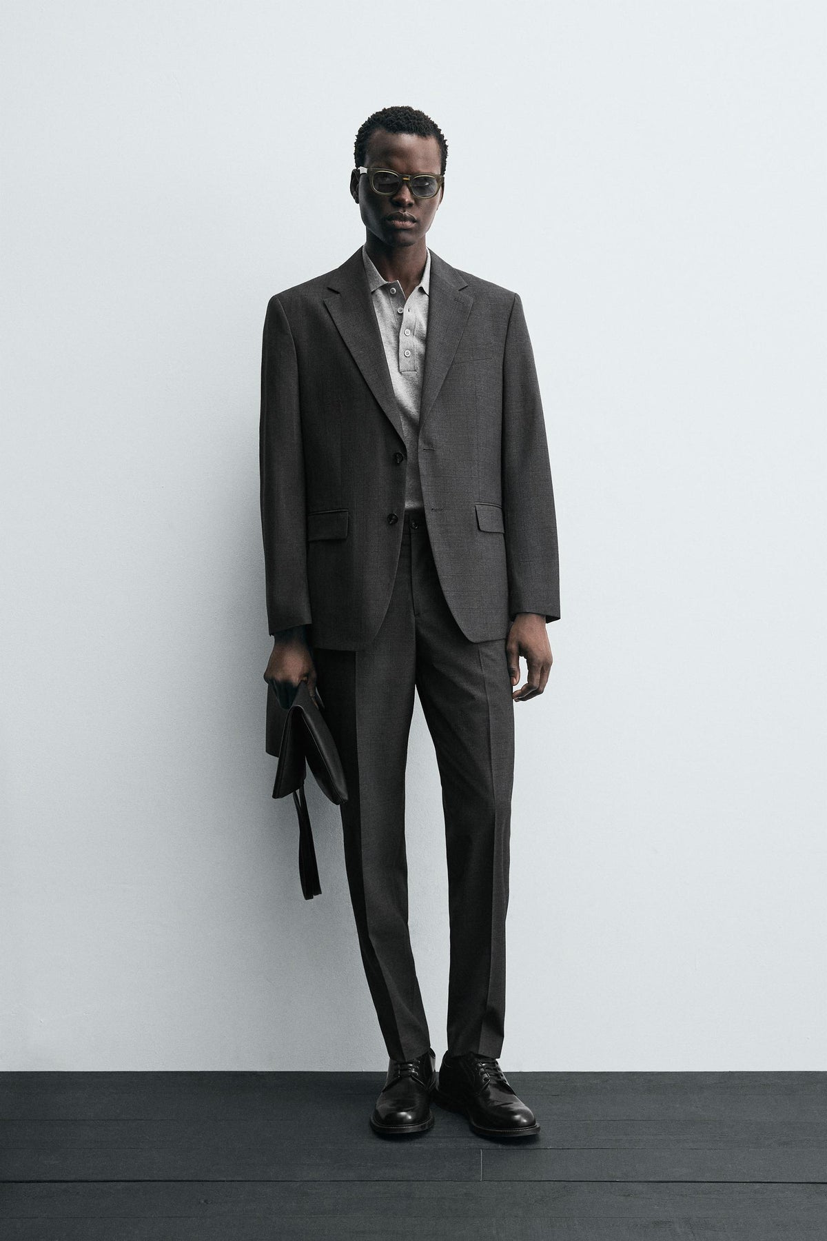 CHECK SUIT TROUSERS - Image 1