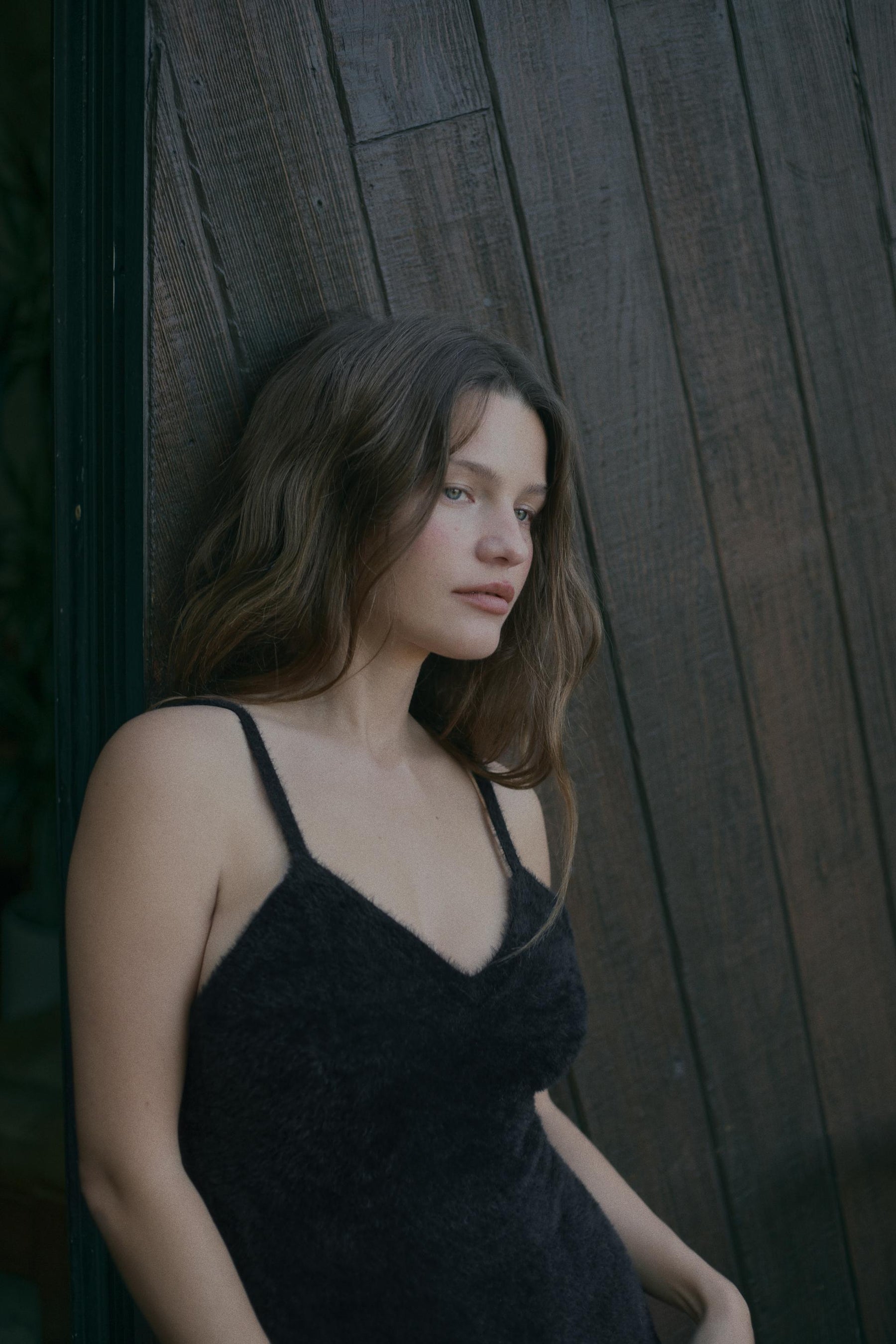 Body aus Polyamid mit Kunstpelz