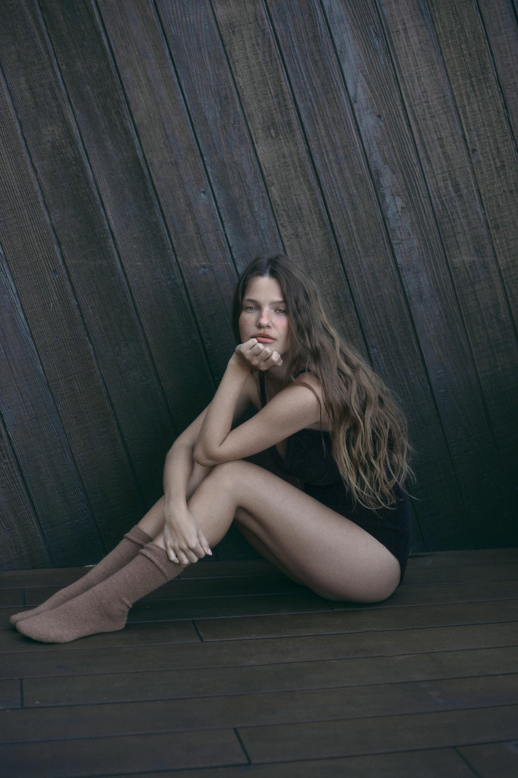 Body aus Polyamid mit Kunstpelz