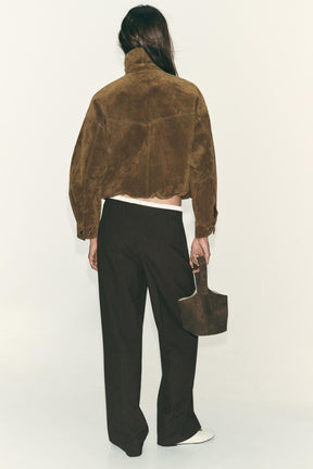 Hose mit geradem Bein und doppeltem Bund