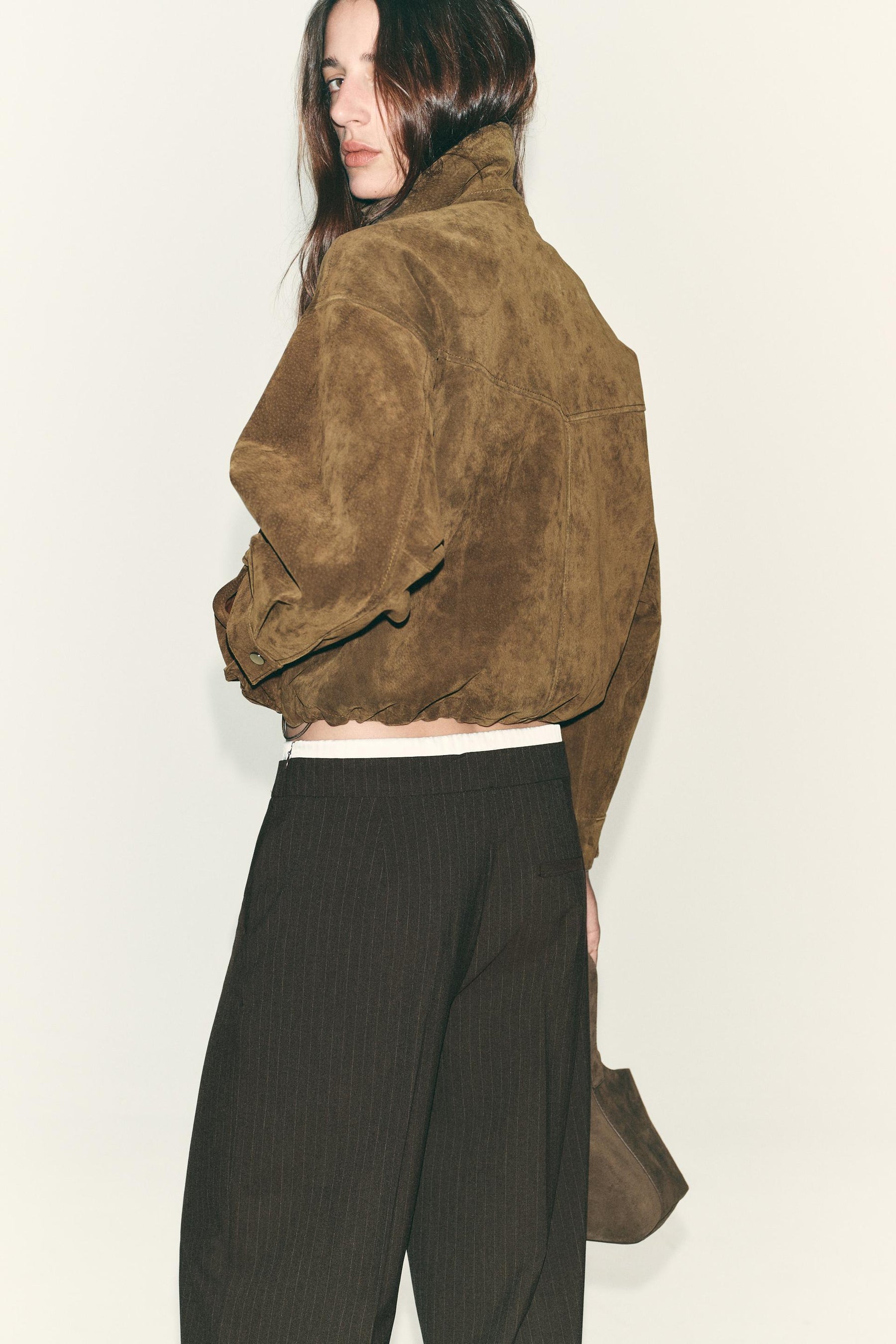 Hose mit geradem Bein und doppeltem Bund