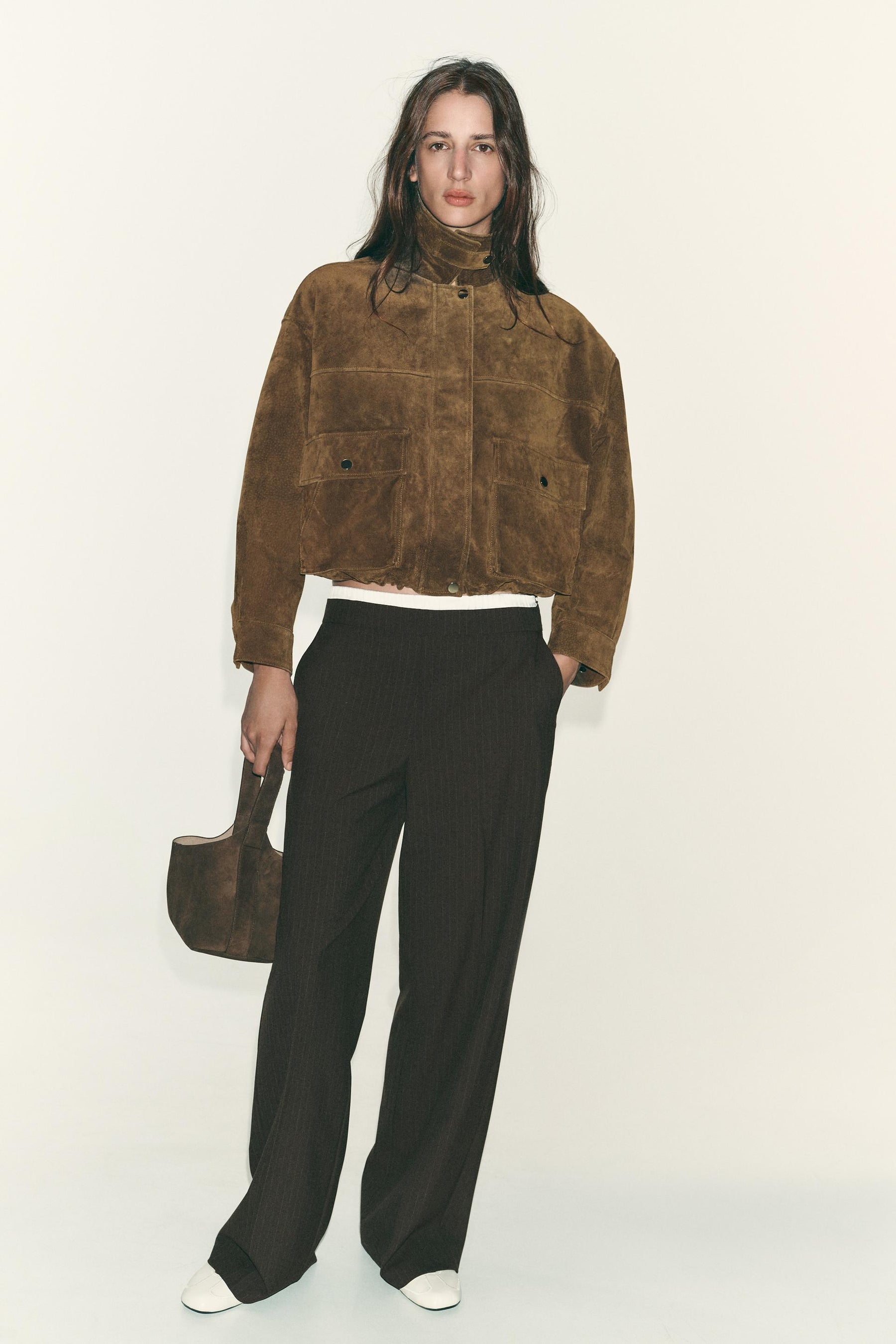 Hose mit geradem Bein und doppeltem Bund