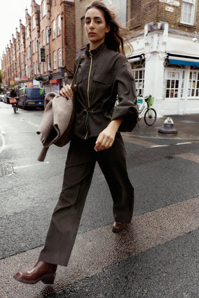 SAFARI JACKET WITH DRAWSTRING - Image 1