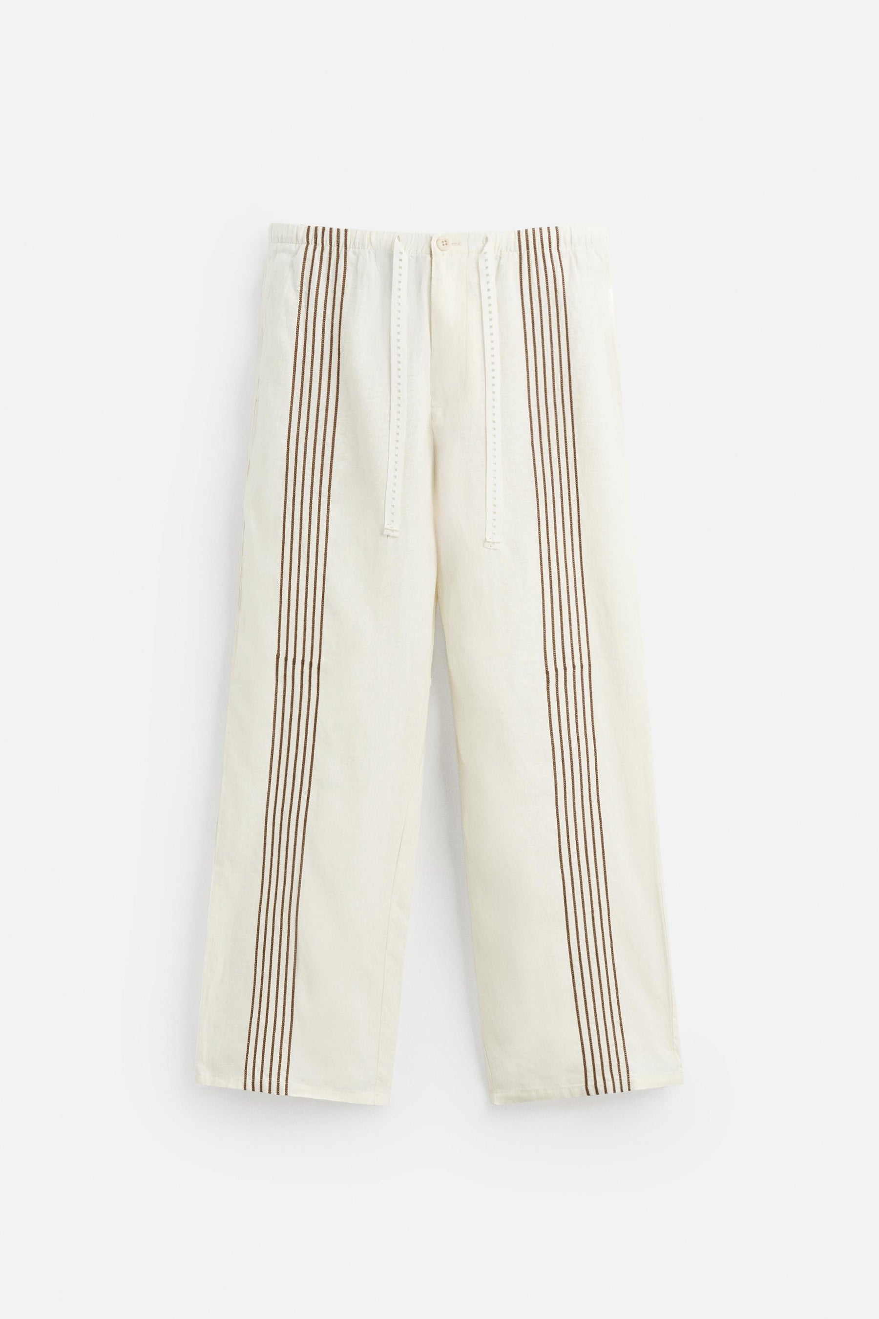 100% LINEN EMBROIDERED TROUSERS - Image 6