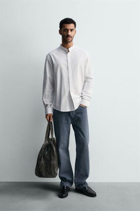 OXFORD SHIRT WITH STAND-UP COLLAR - Image 1