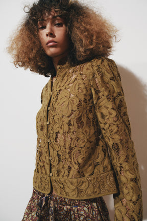 ZW COLLECTION LACE JACKET WITH PUFF SLEEVES - Image 2