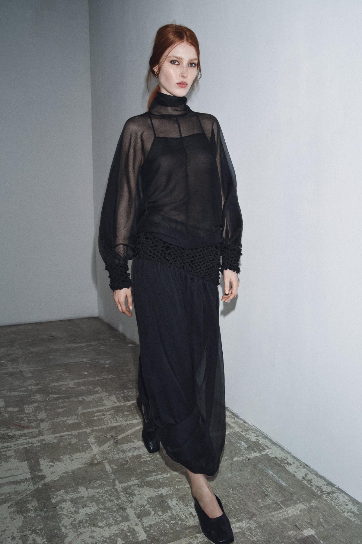 Halbtransparente Bluse