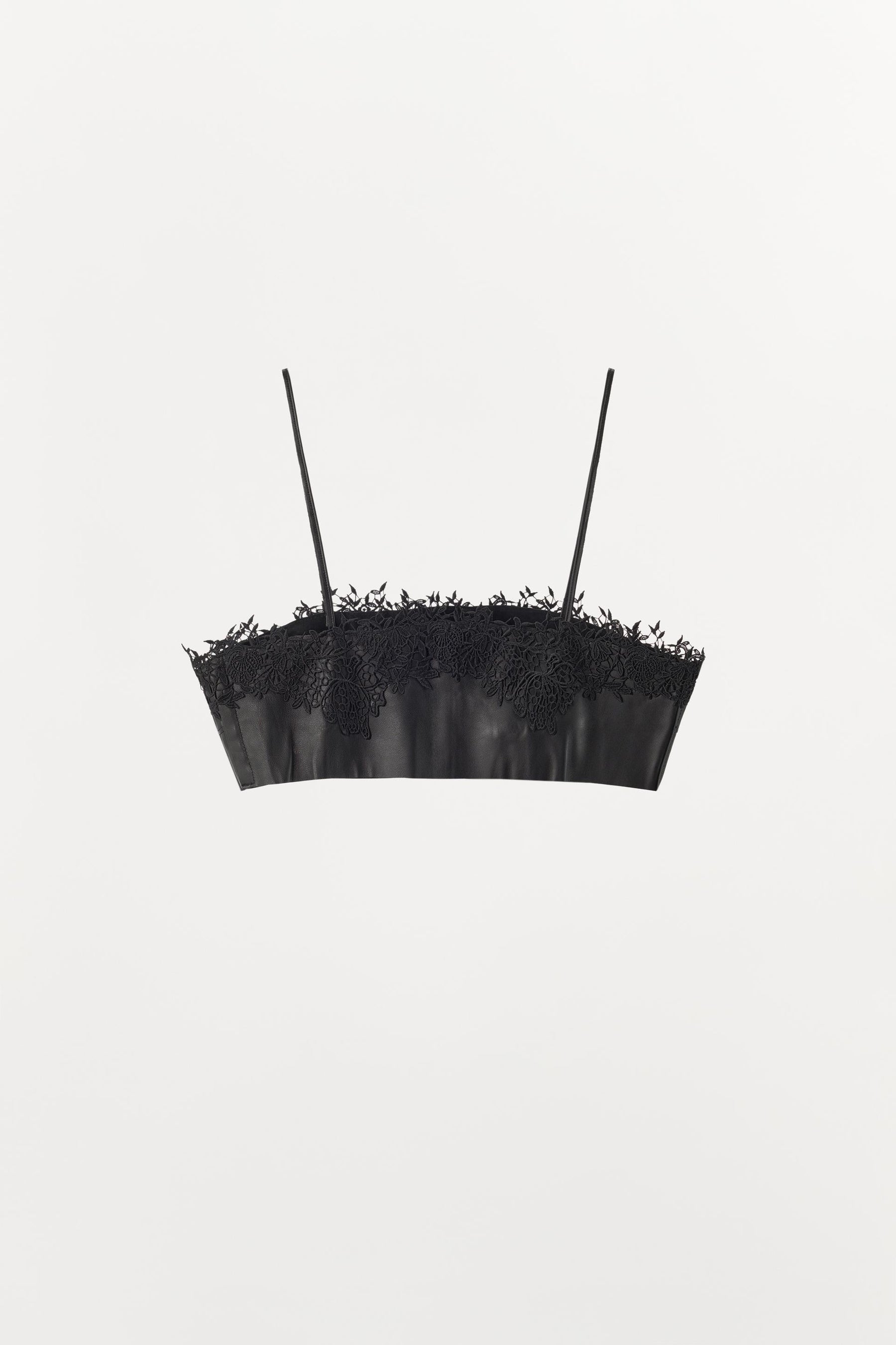 Leder-Spitzen-Bralette