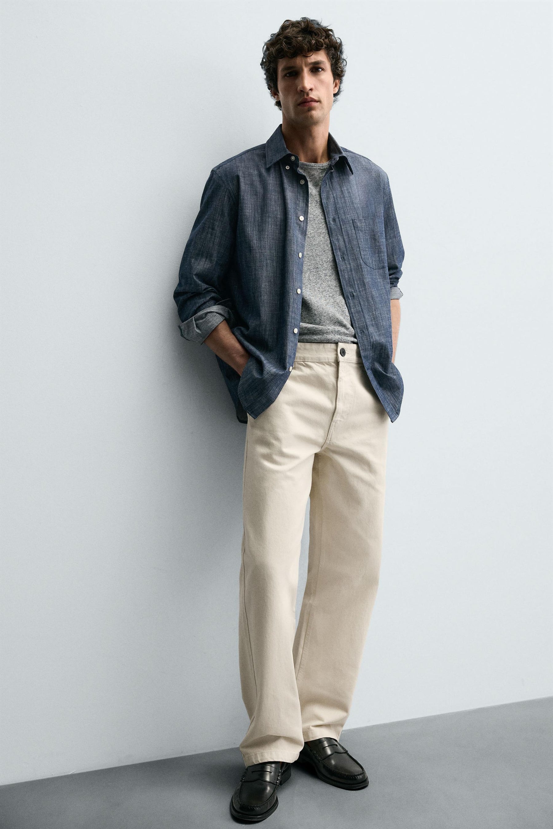 STRAIGHT-LEG CHINO TROUSERS - Image 5