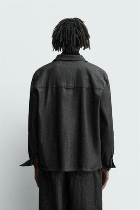 WASHED DENIM SHIRT - Image 3