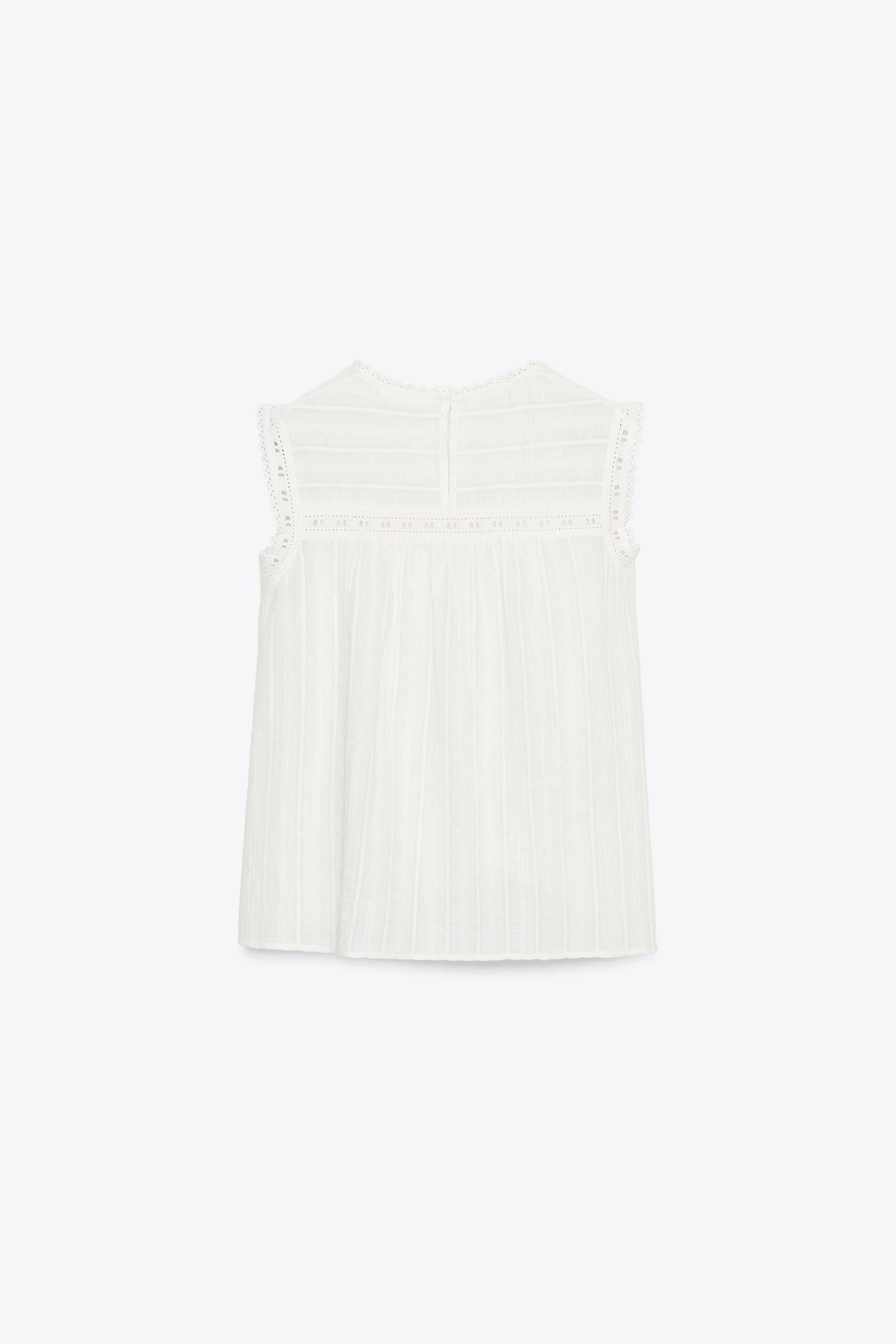 Ärmelloses, romantisches Modetop.