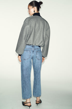 Cropped Mid-Rise Jeans