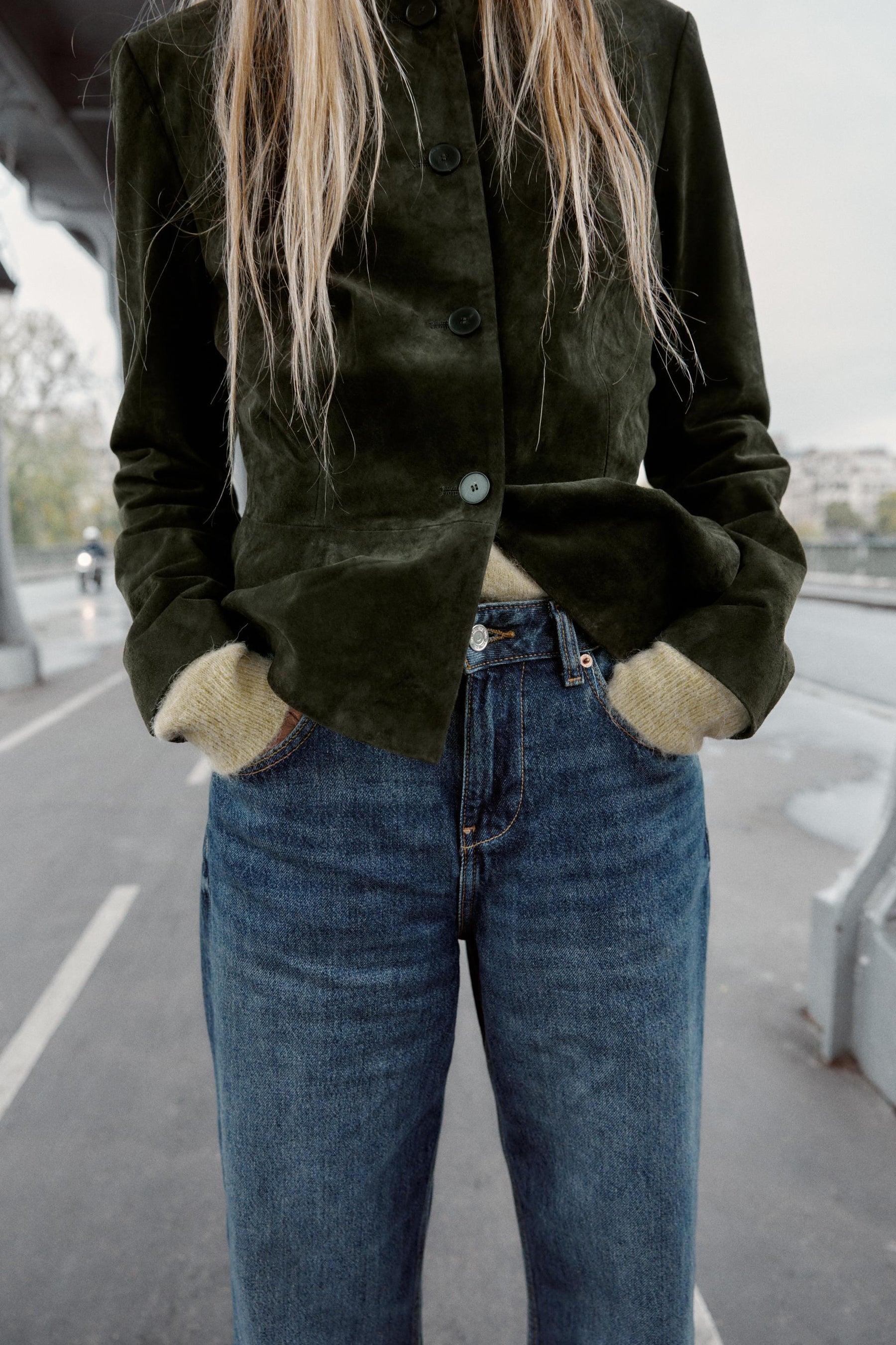 Weit geschnittene Cropped-Jeans