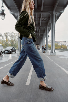 Weit geschnittene Cropped-Jeans