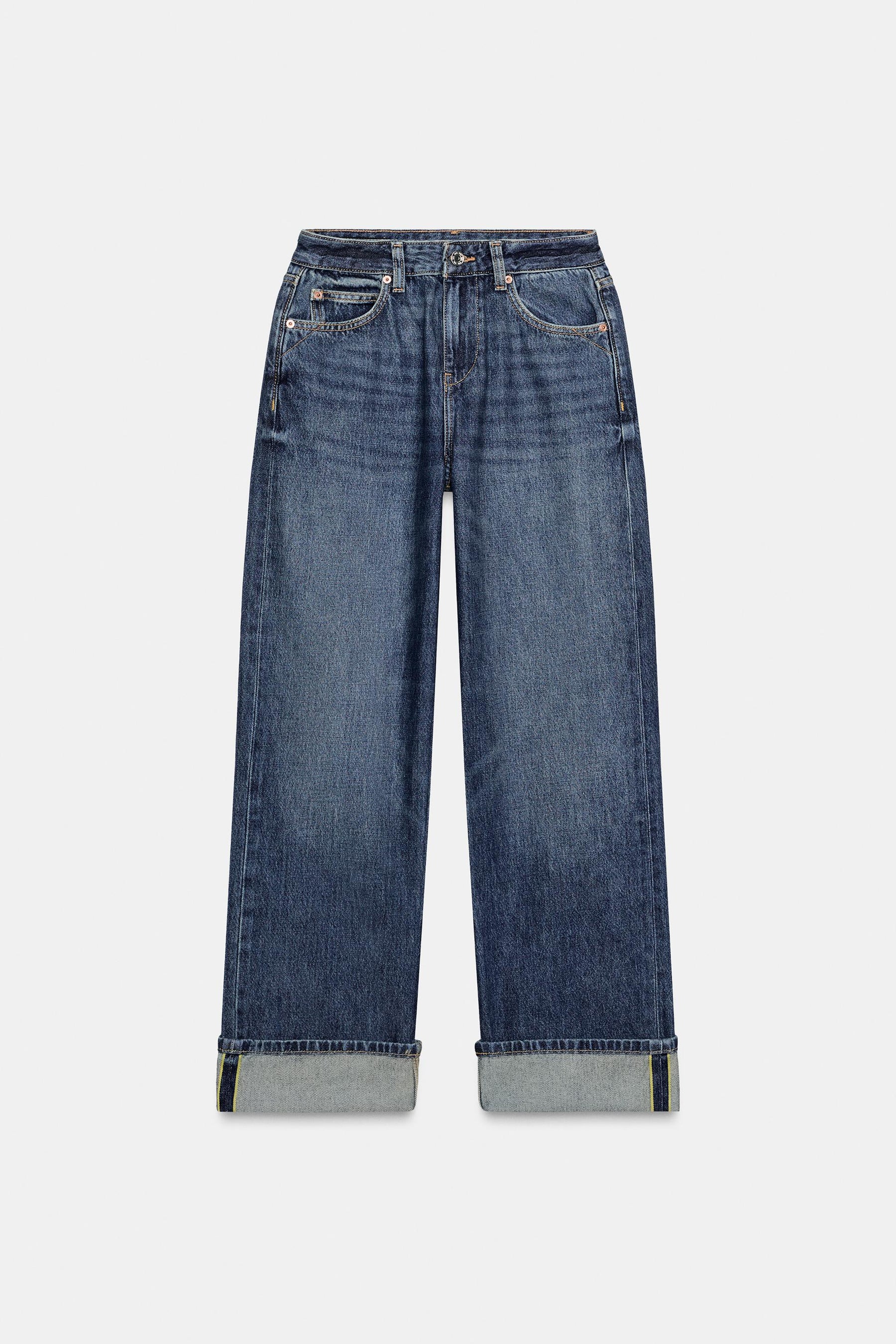 Weit geschnittene Cropped-Jeans