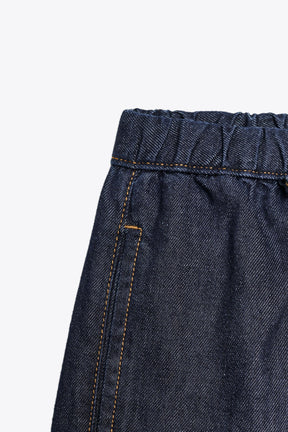 Jogging-Jeans mit weitem Bein