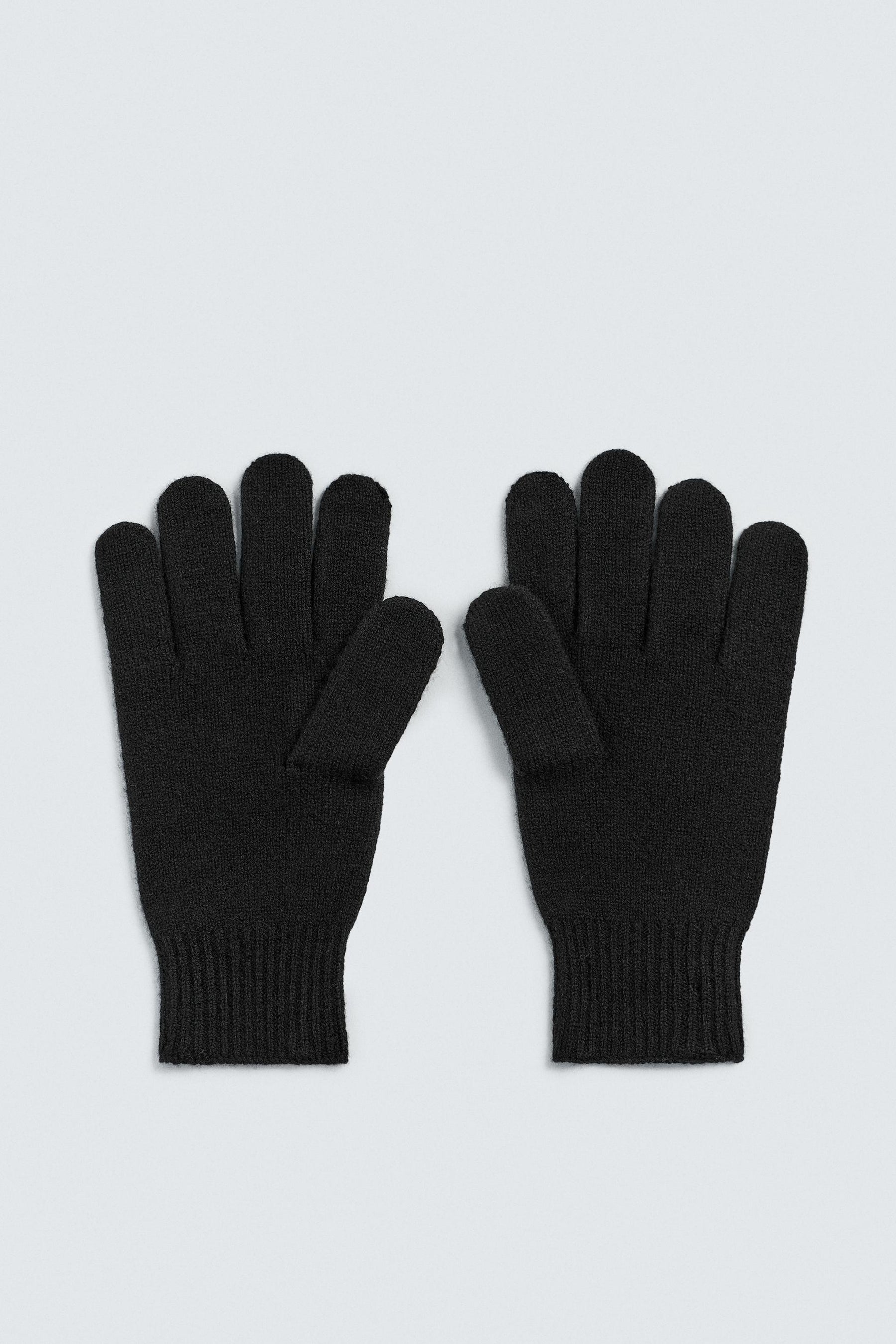 KNIT WOOL BLEND GLOVES - Image 2