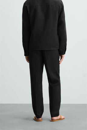 REGULAR FIT LINEN TROUSERS - Image 3