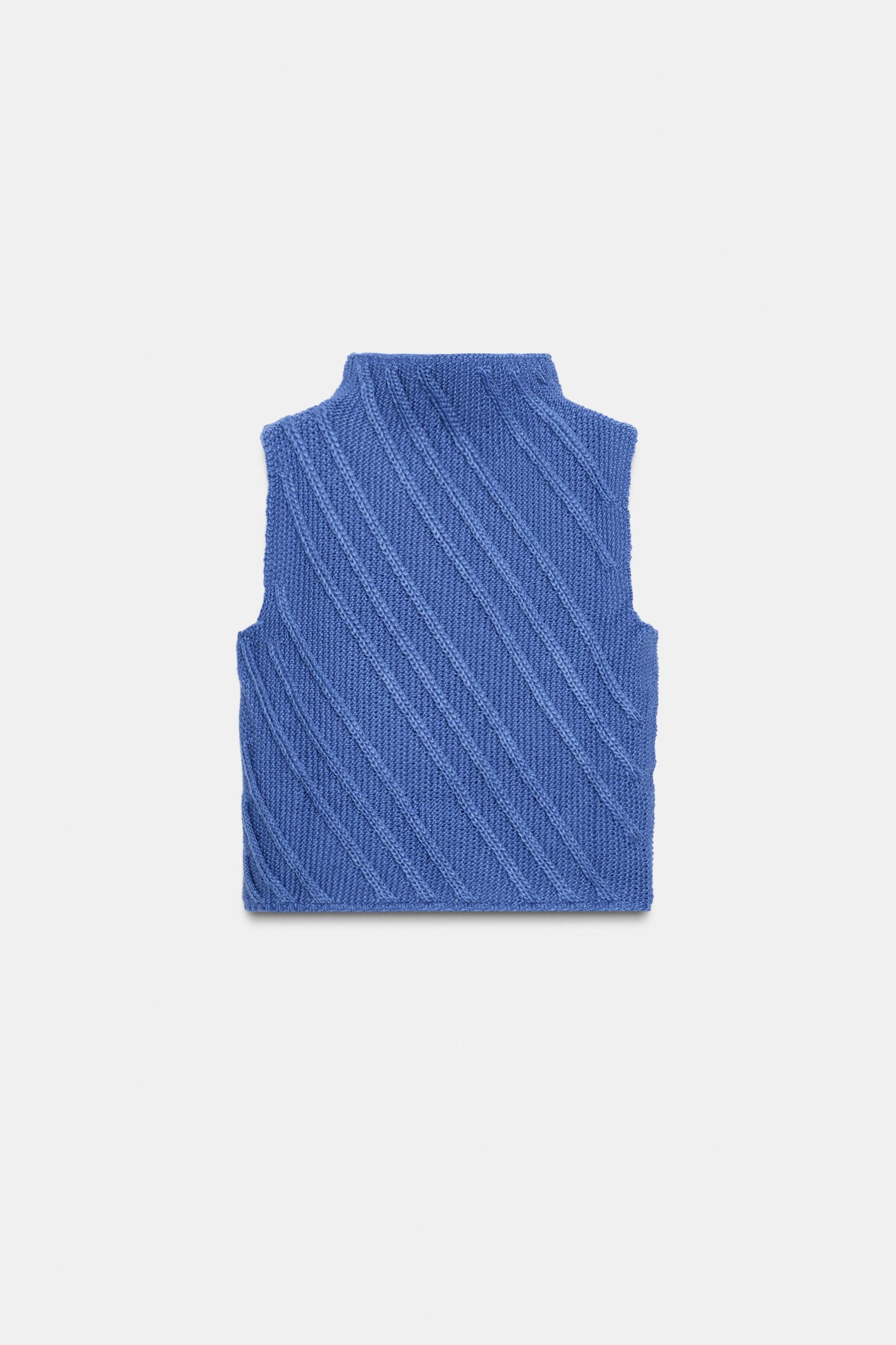 TEXTURED KNIT WAISTCOAT - Image 7