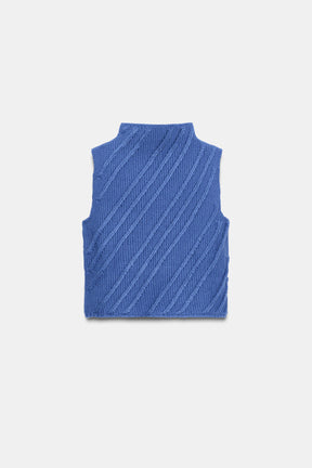 TEXTURED KNIT WAISTCOAT - Image 8