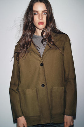 OVERSIZED SUEDE LEATHER JACKET - Image 2