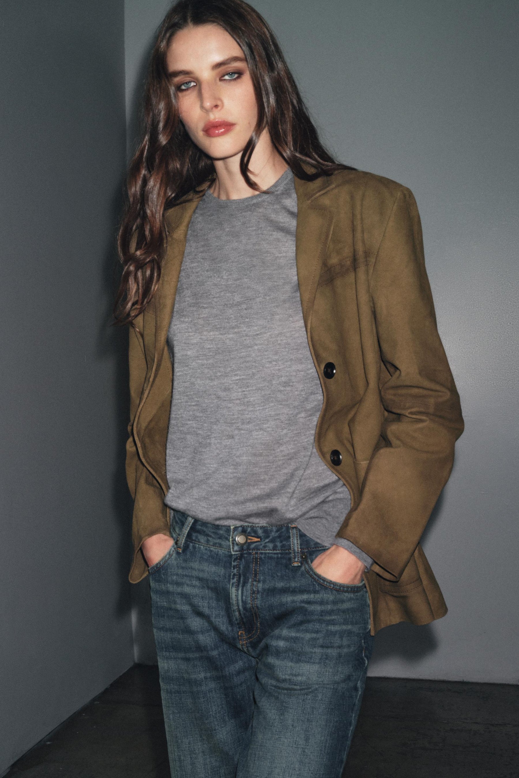 OVERSIZED SUEDE LEATHER JACKET - Image 6