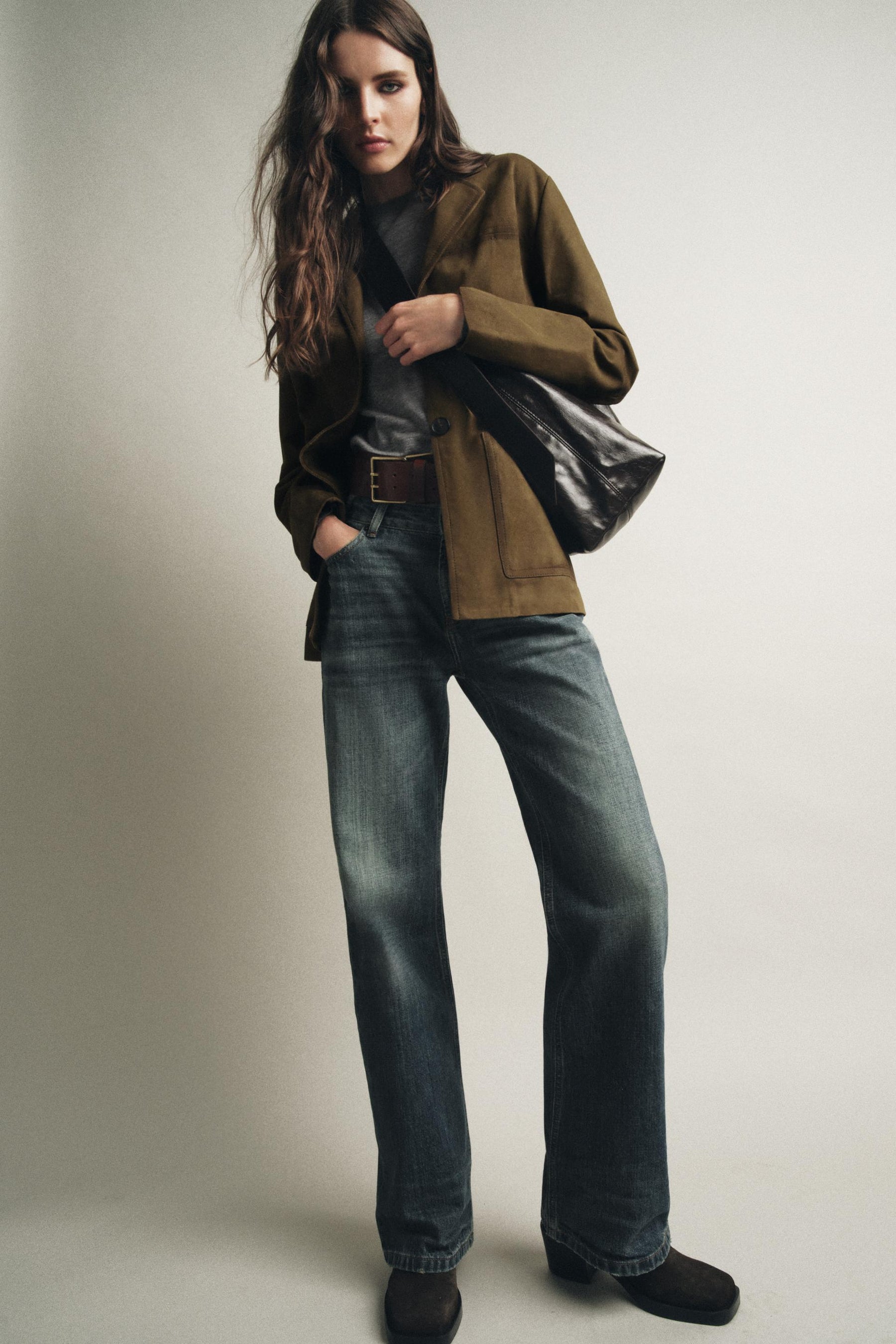OVERSIZED SUEDE LEATHER JACKET - Image 8
