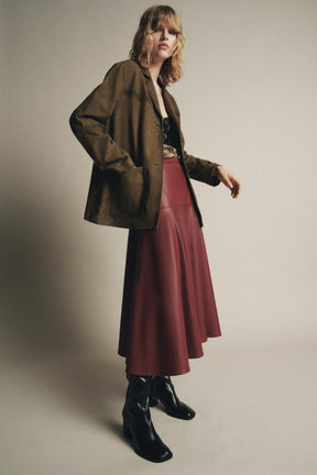 Oversized Wildlederjacke