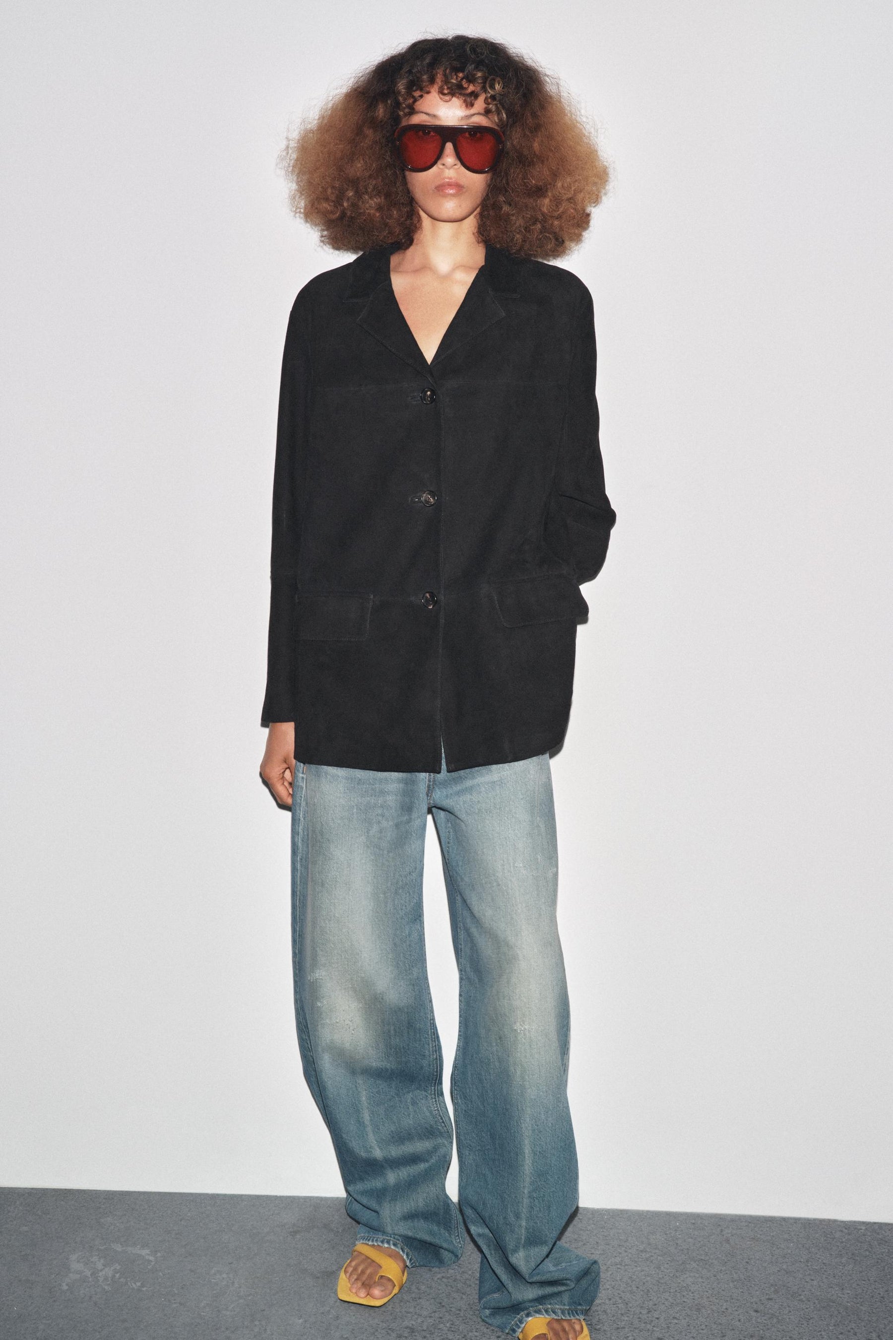 Übergroße Wildlederjacke in limitierter Auflage