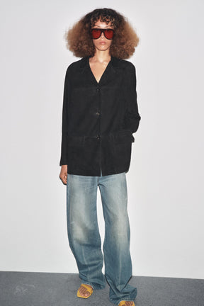 Übergroße Wildlederjacke in limitierter Auflage