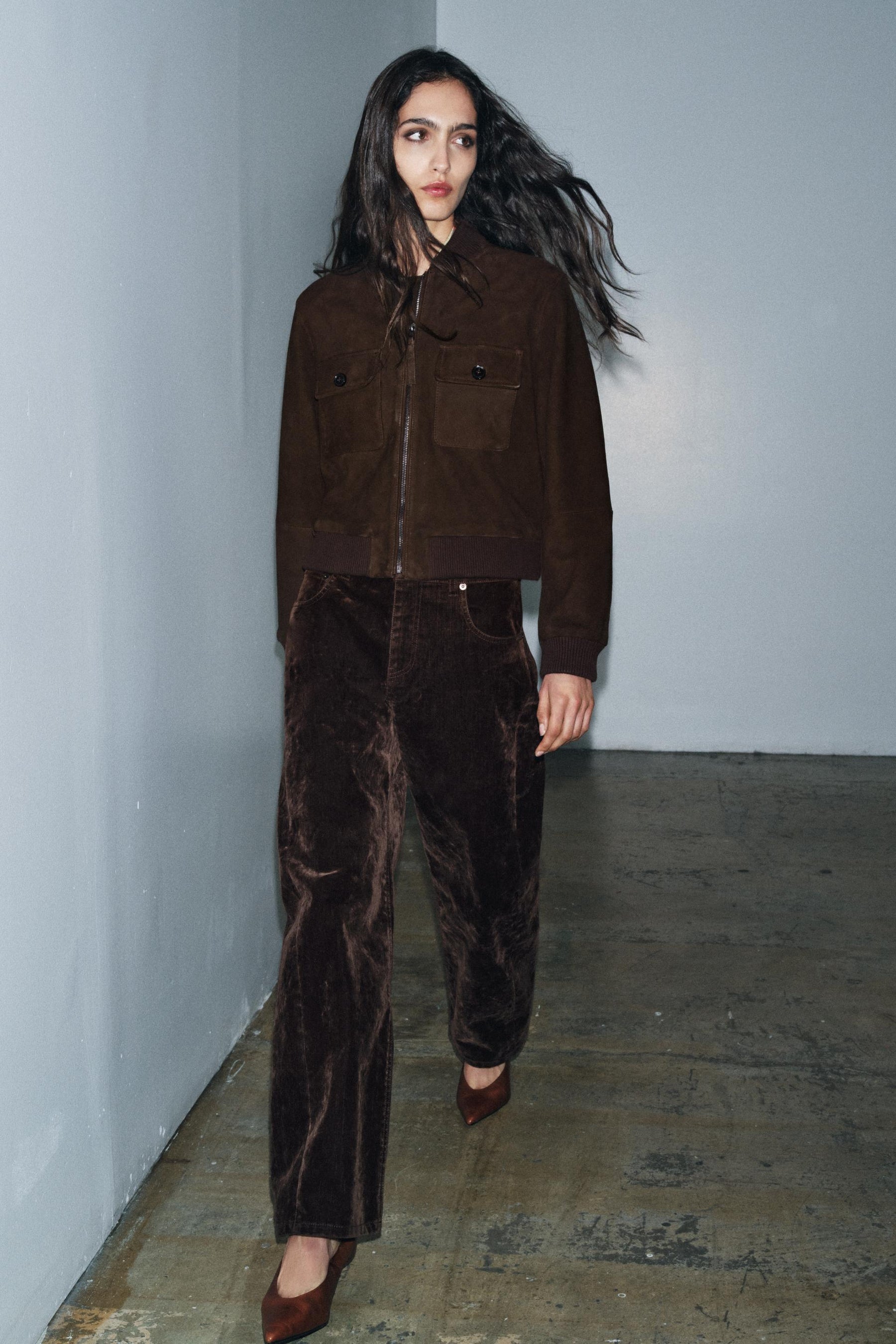 Bomberjacke aus Wildleder