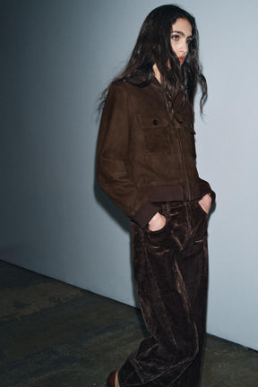 Bomberjacke aus Wildleder