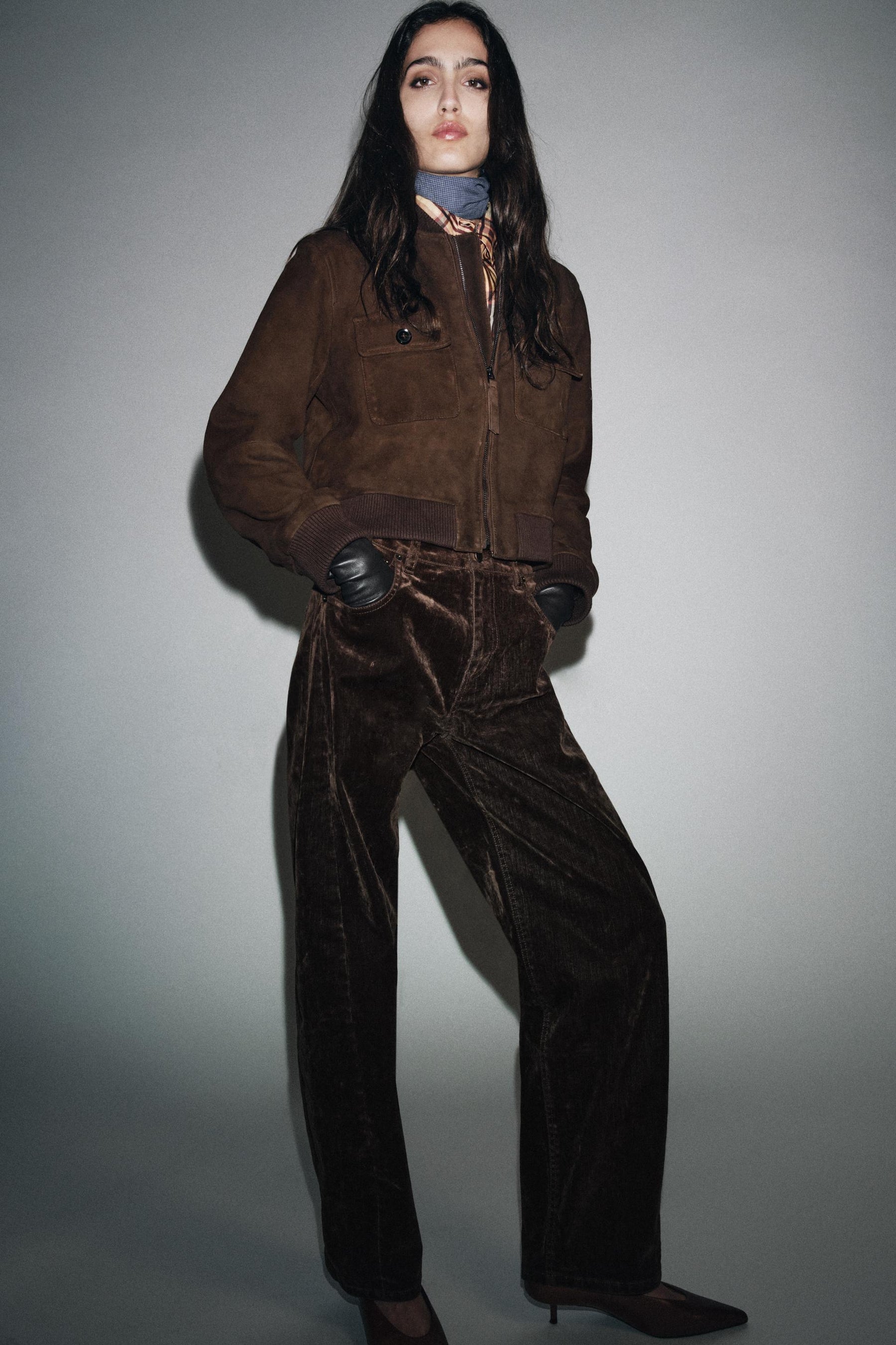 Bomberjacke aus Wildleder