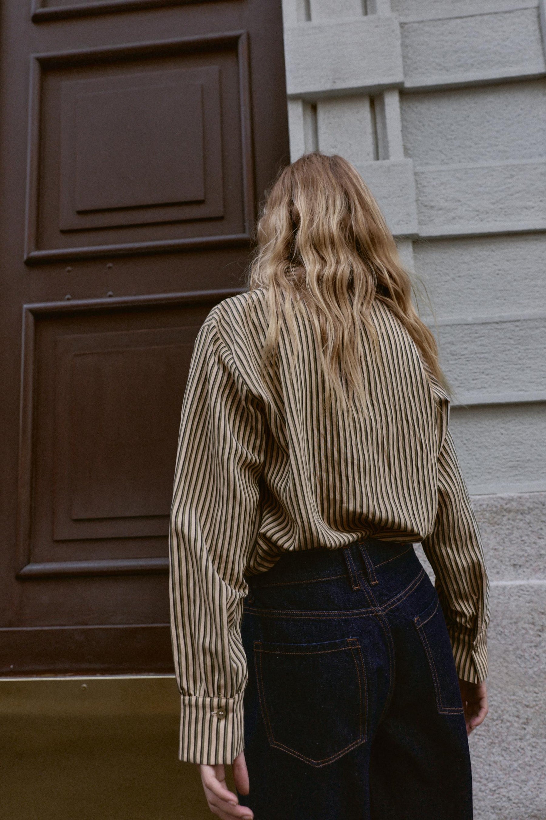 Gestreiftes Baumwollhemd