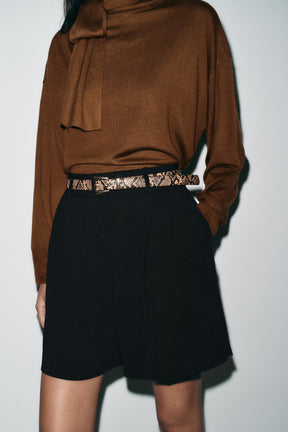 Darts Gürtel-Bermudashorts