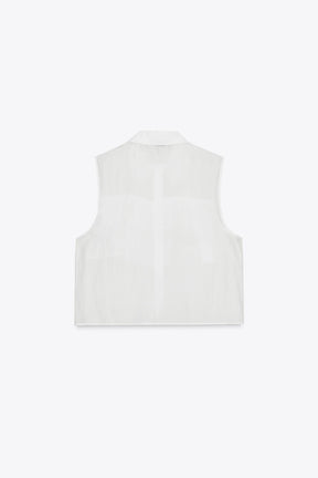 Rüschenoberteil, halbtransparent