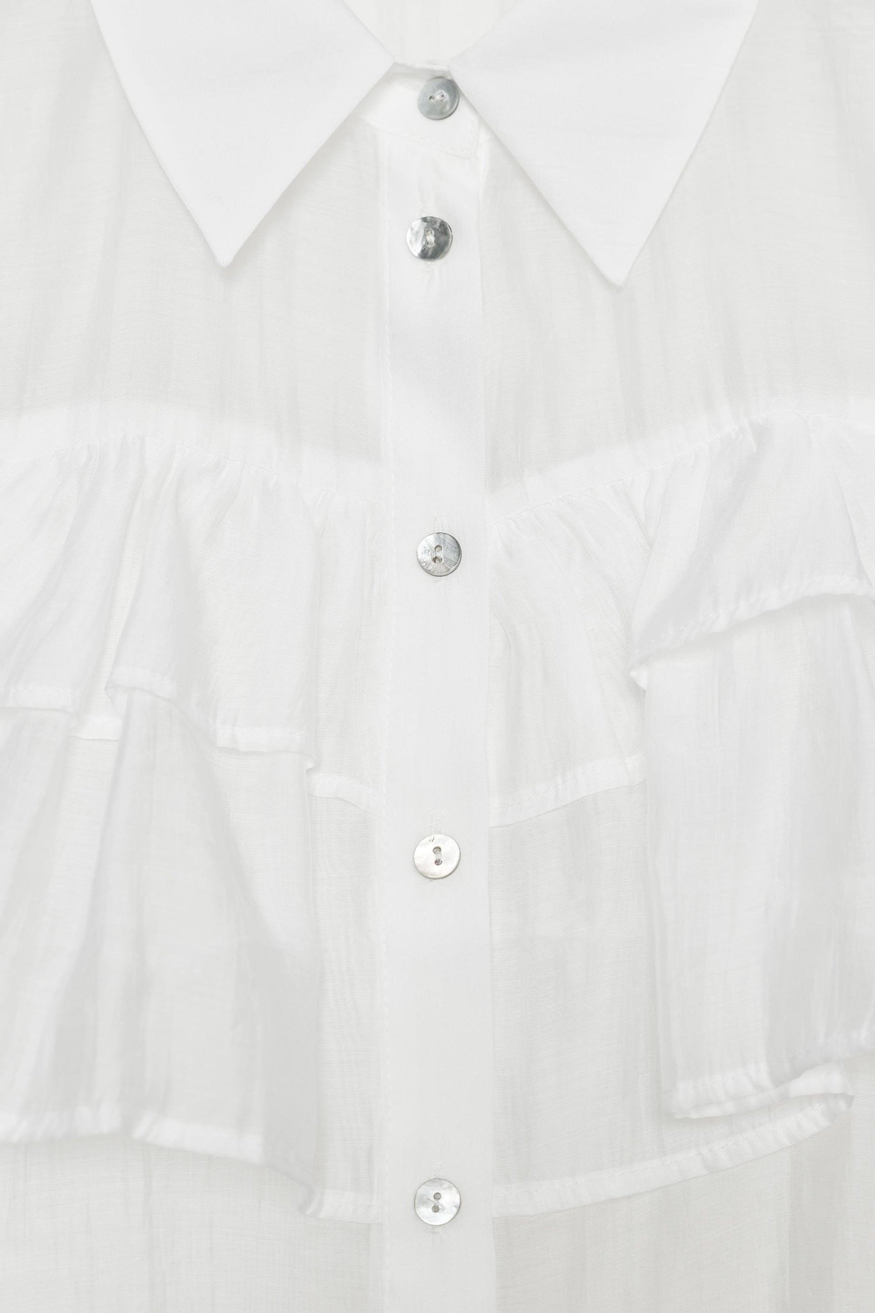 Rüschenoberteil, halbtransparent