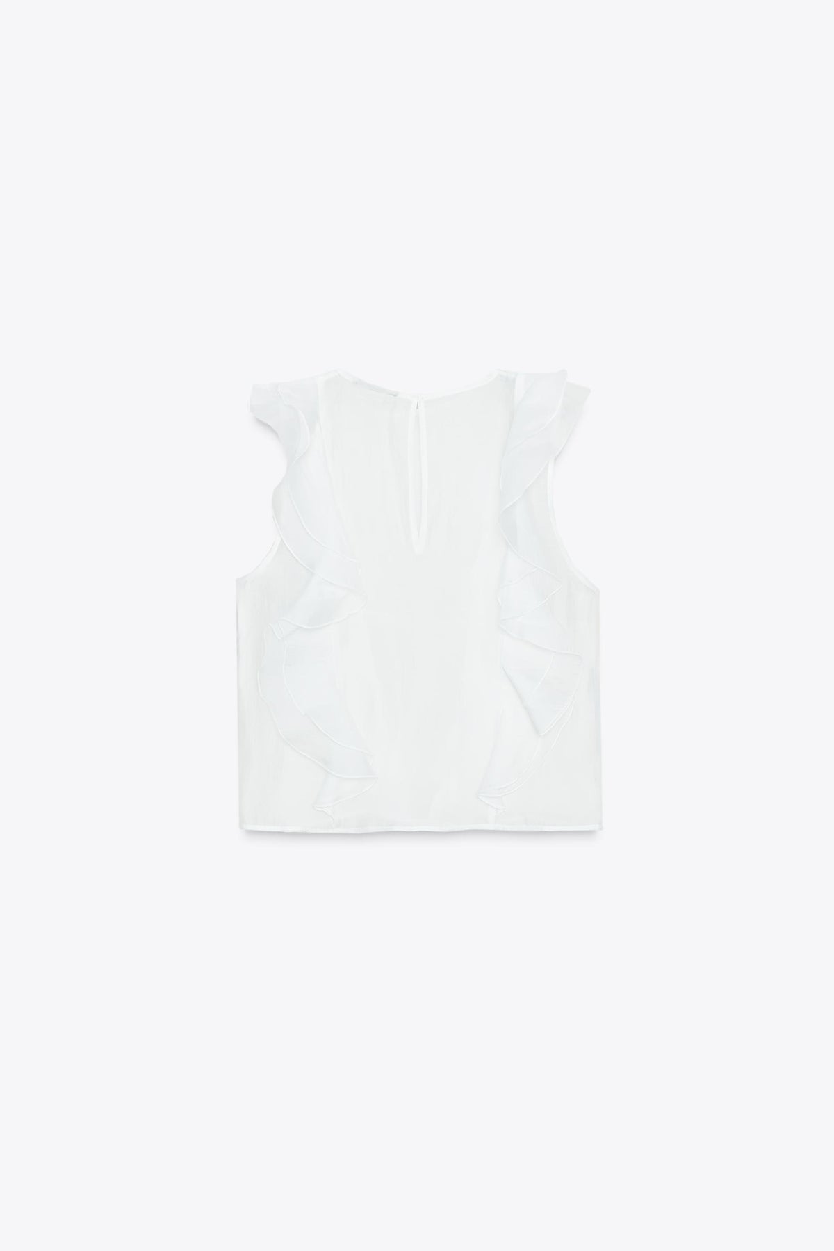 Rüschenbluse, halbtransparent