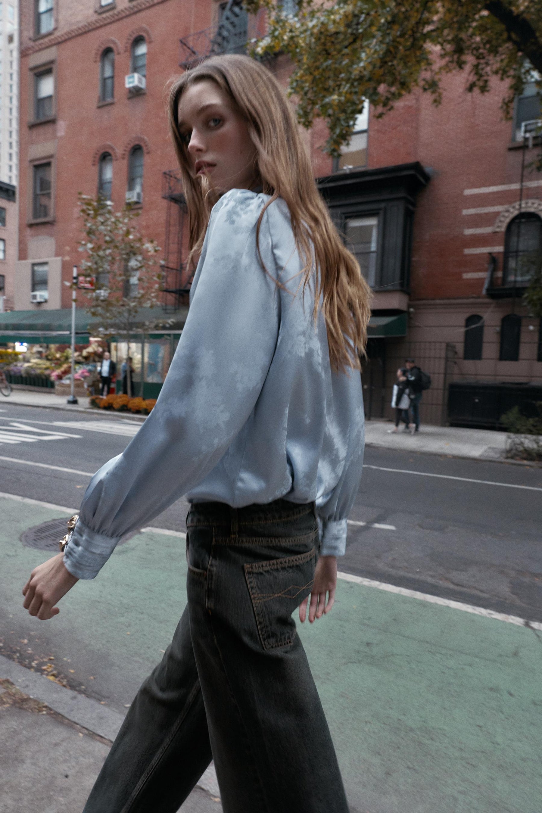 Hemd aus Jacquardgewebe mit Satin-Finish