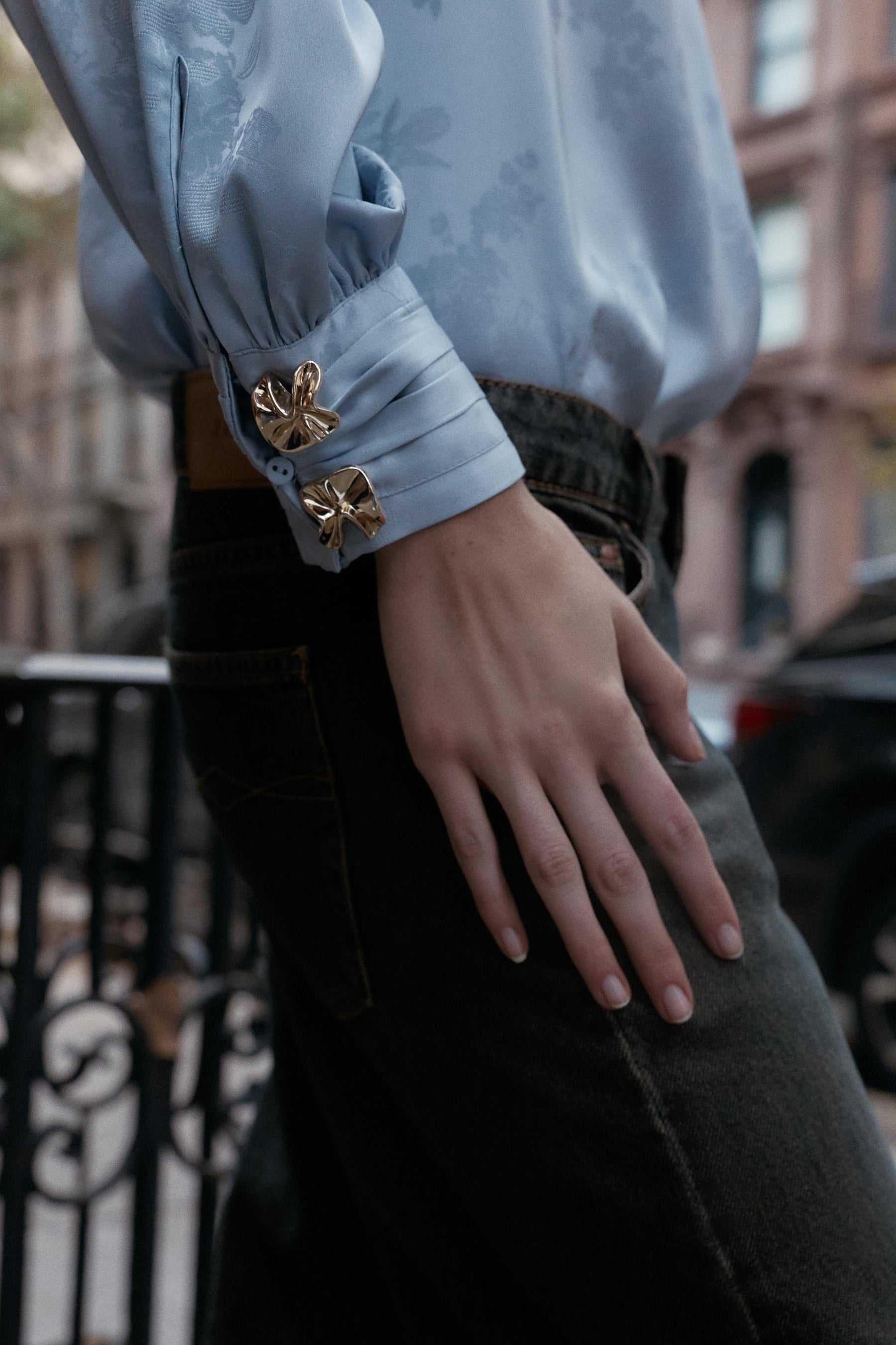 Hemd aus Jacquardgewebe mit Satin-Finish