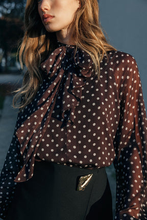 Bluse mit Polka-Dots