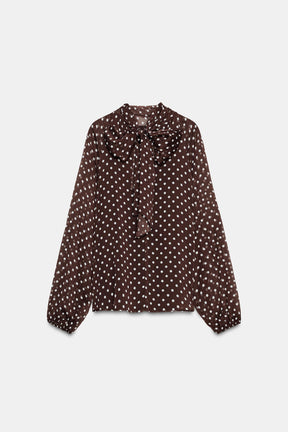 Bluse mit Polka-Dots