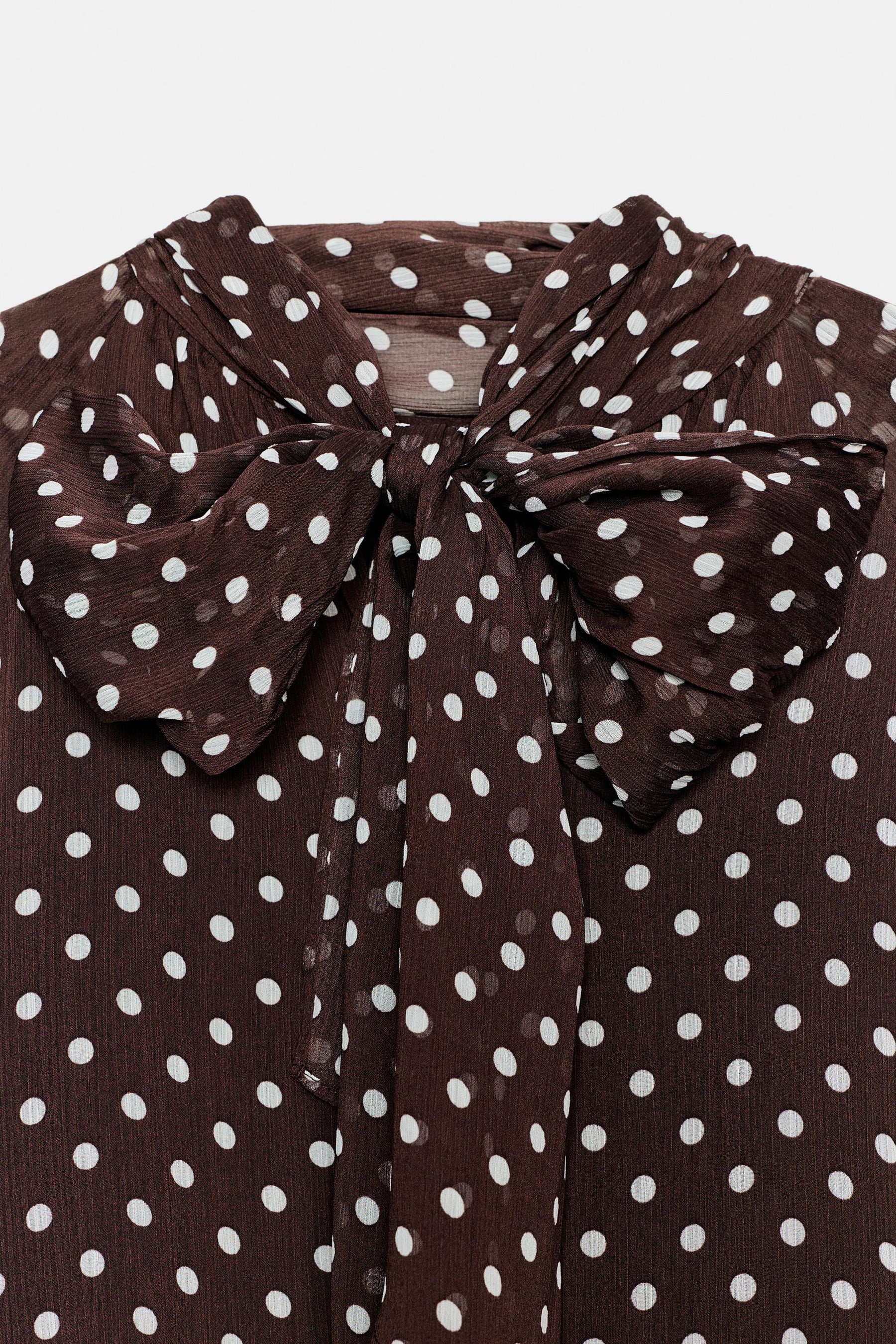 Bluse mit Polka-Dots