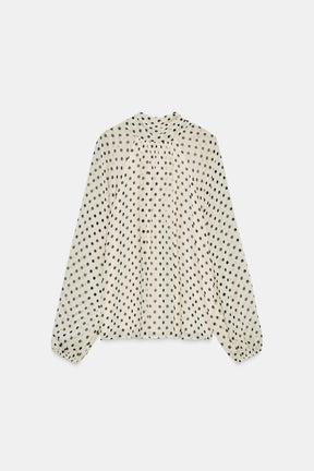 Bluse mit Polka-Dots