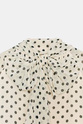 Bluse mit Polka-Dots